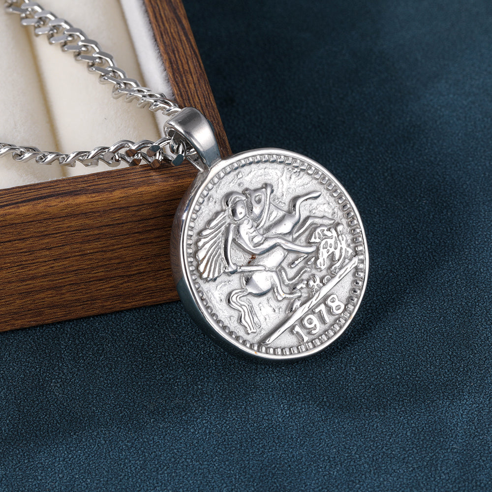St. Michael Guardian Angel Stainless Steel Pendant Necklace丨G002364-DP