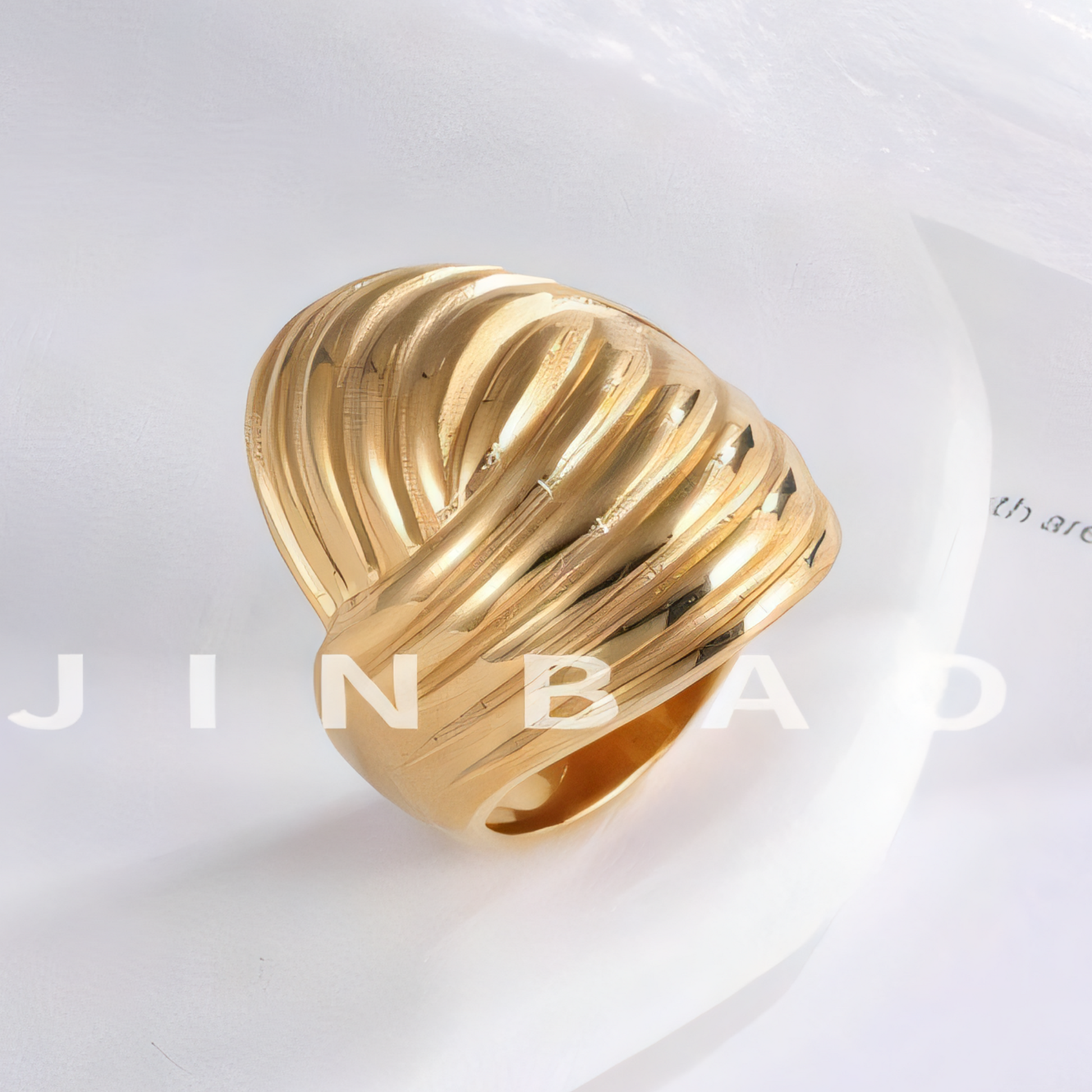 Elegant Spiral Pattern Stainless Steel Ring Women's Ring | ML044