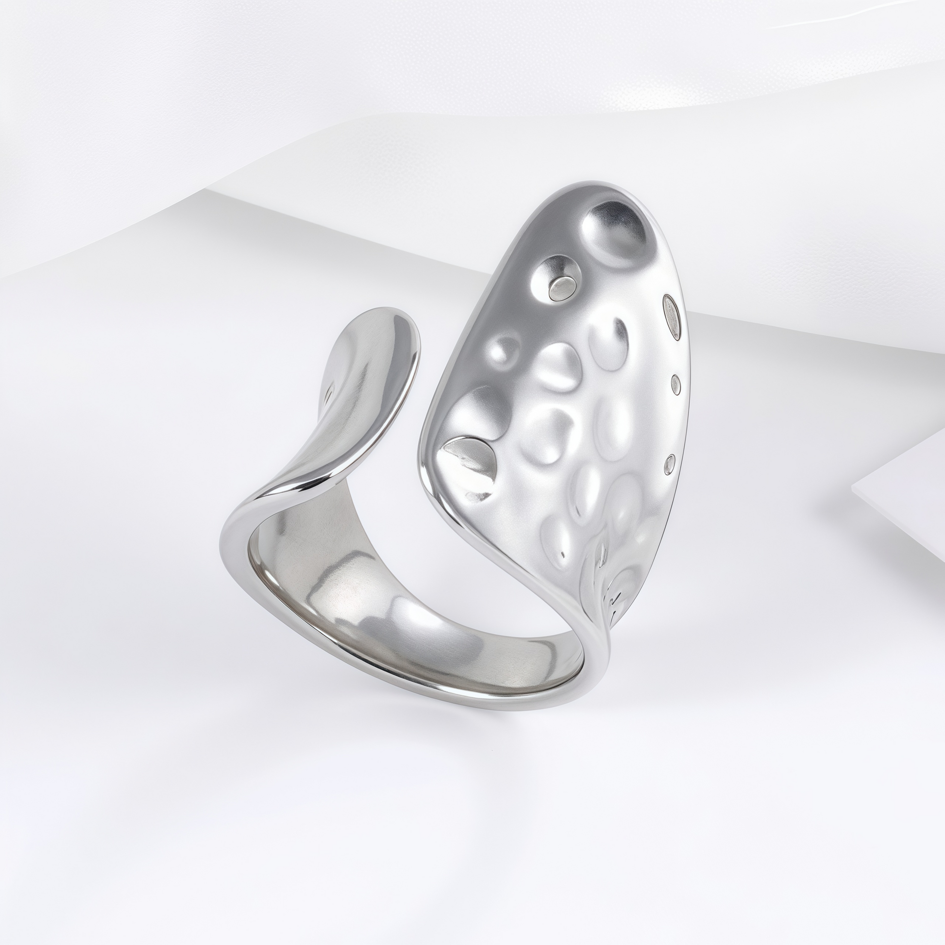 Ripple Texture Creative Stainless Steel Women's Ring | G004013