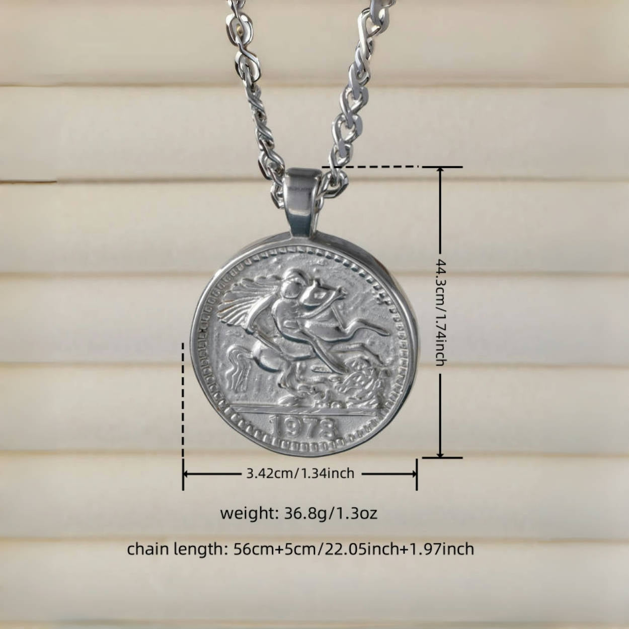 St. Michael Guardian Angel Stainless Steel Pendant Necklace丨G002364-DP