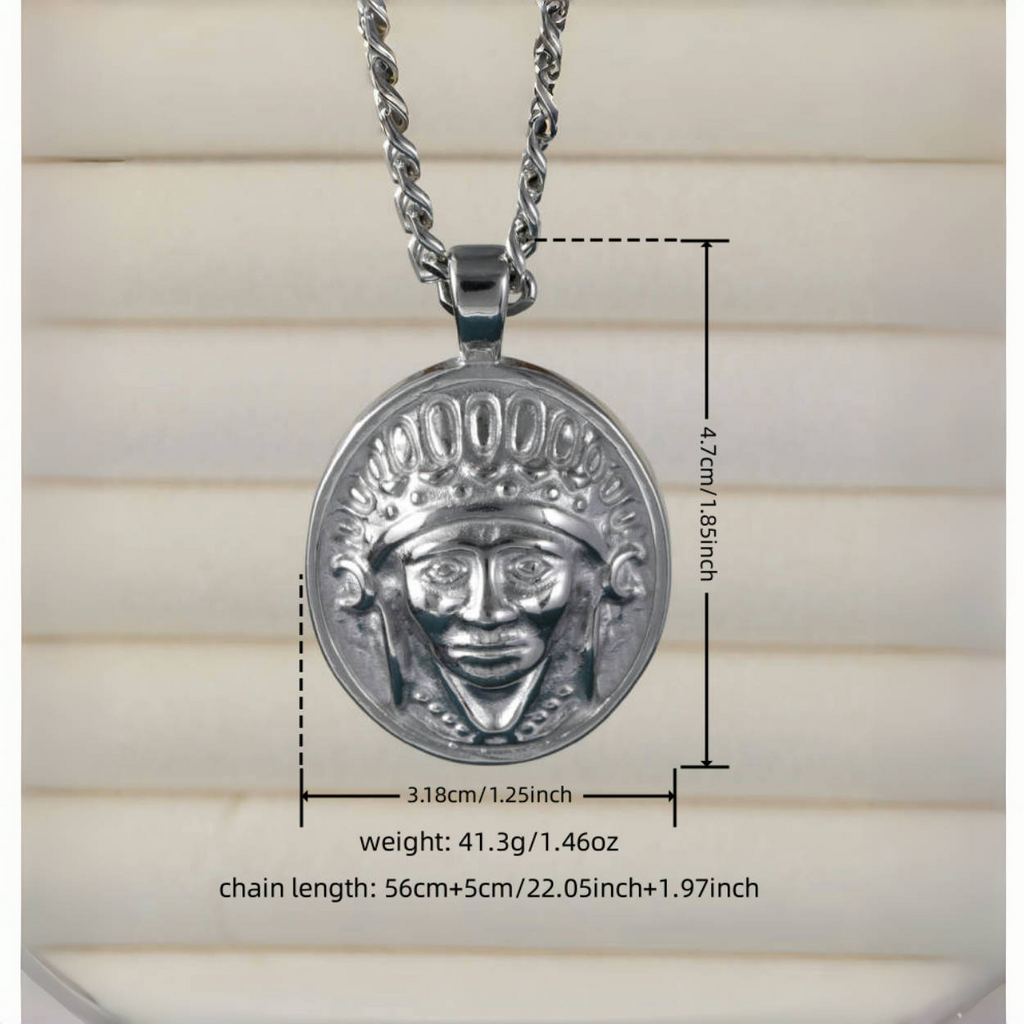 Vintage Indian Chief Stainless Steel Pendant Necklace丨DZ47-5-DP