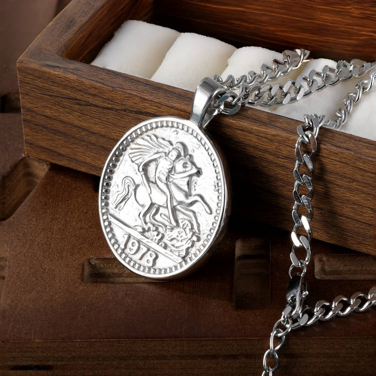 St. Michael Guardian Angel Stainless Steel Pendant Necklace丨G002364-DP