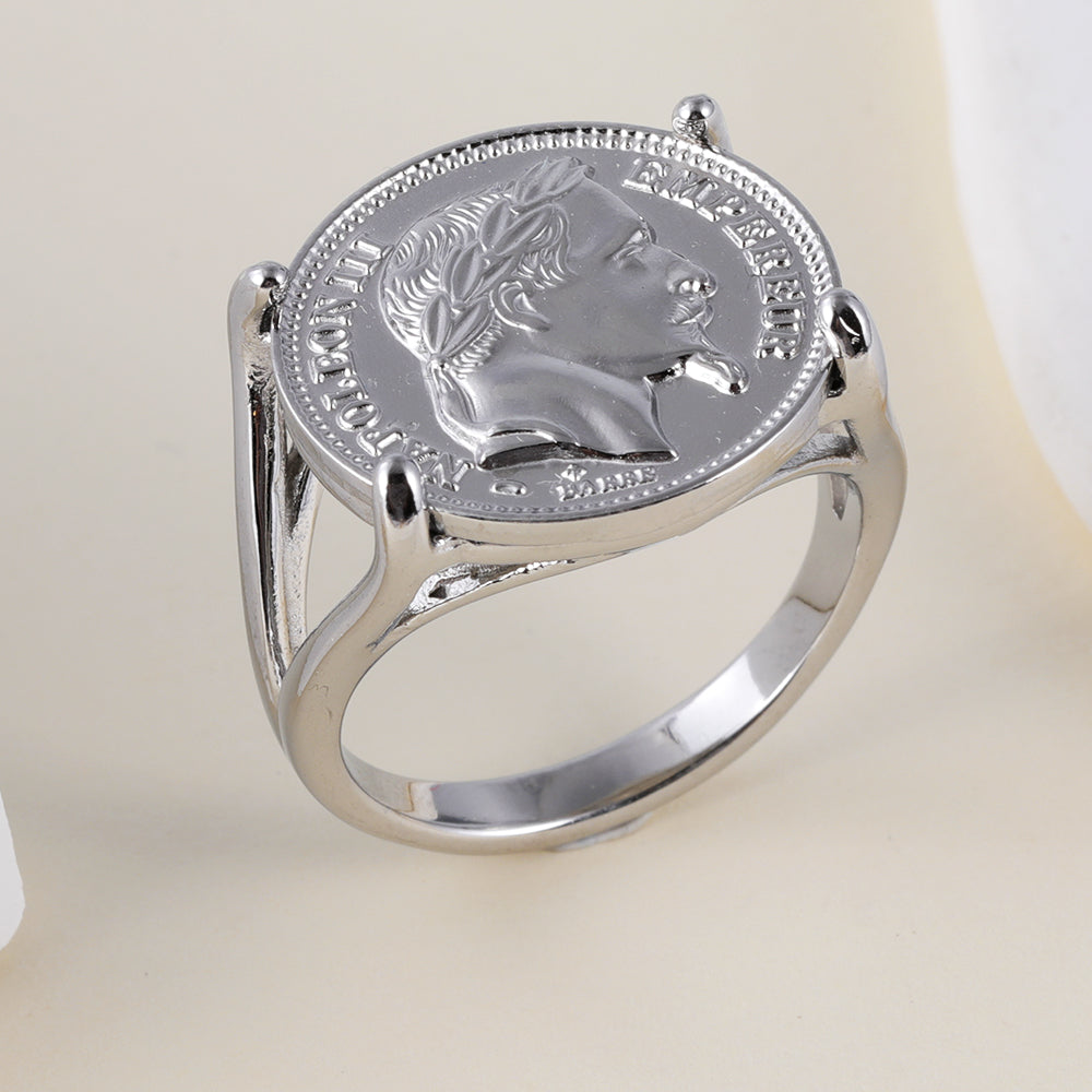 Napoleon III Stainless Steel Commemorative Ring | G005063