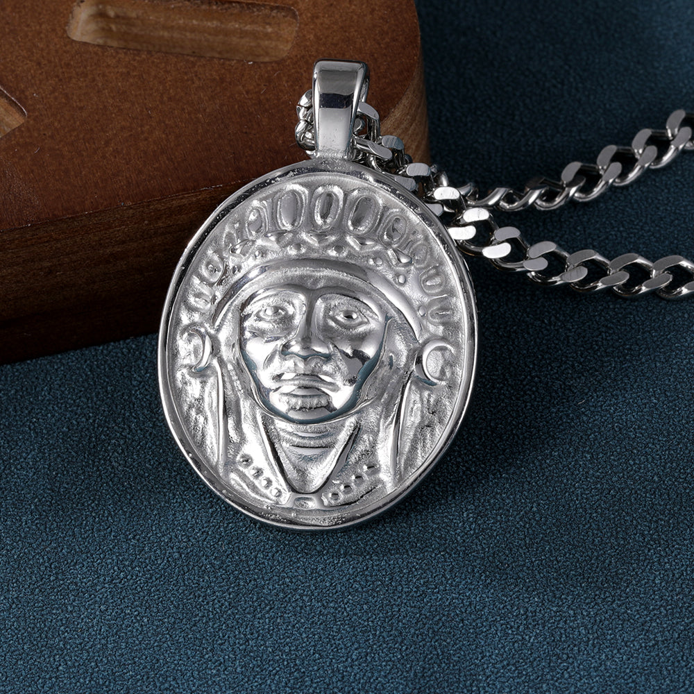 Vintage Indian Chief Stainless Steel Pendant Necklace丨DZ47-5-DP