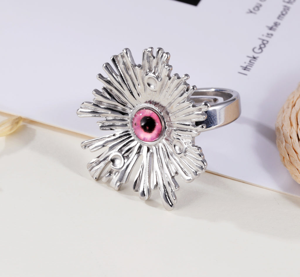 Rhythm of Pink Eye - Creative Graphic Ring for Women | G005598