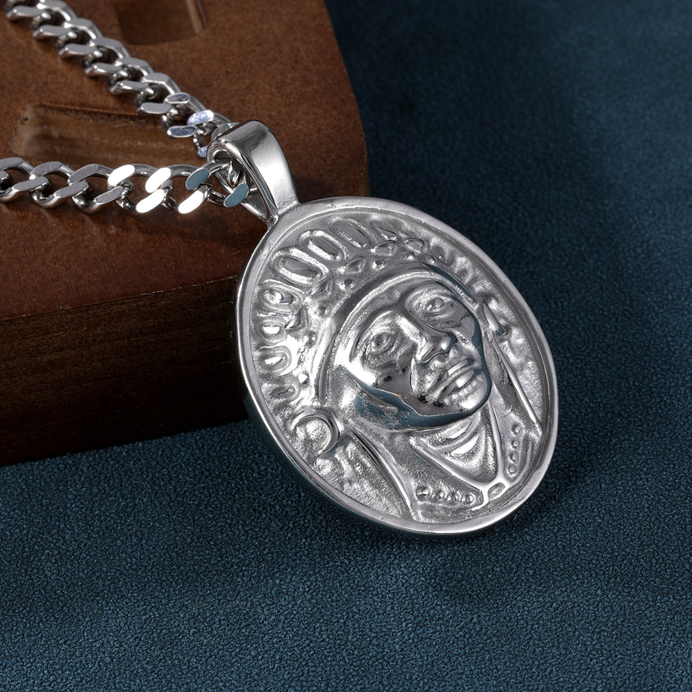 Vintage Indian Chief Stainless Steel Pendant Necklace丨DZ47-5-DP