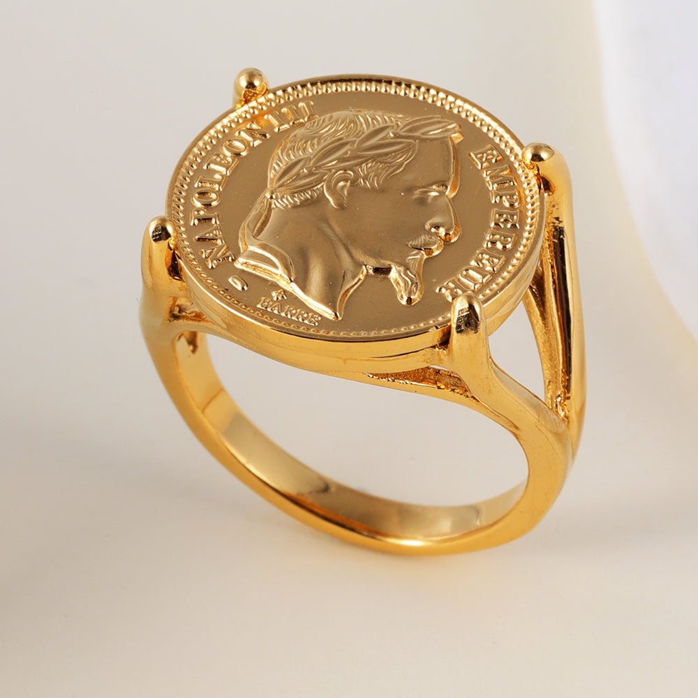 Napoleon III Stainless Steel Commemorative Ring | G005063