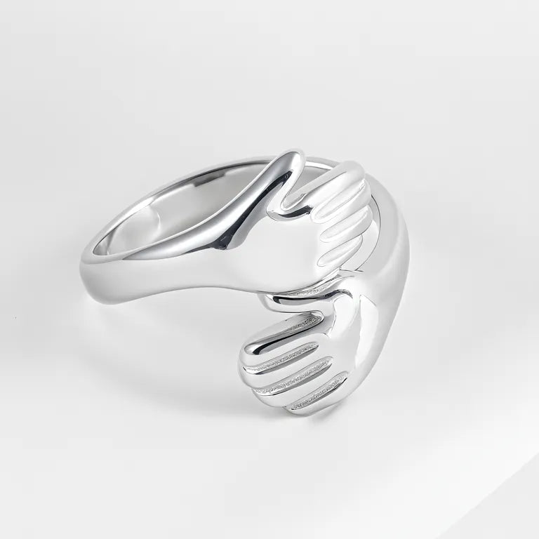 Creative Double Hand Stainless Steel Ring Unisex Ring | G00449