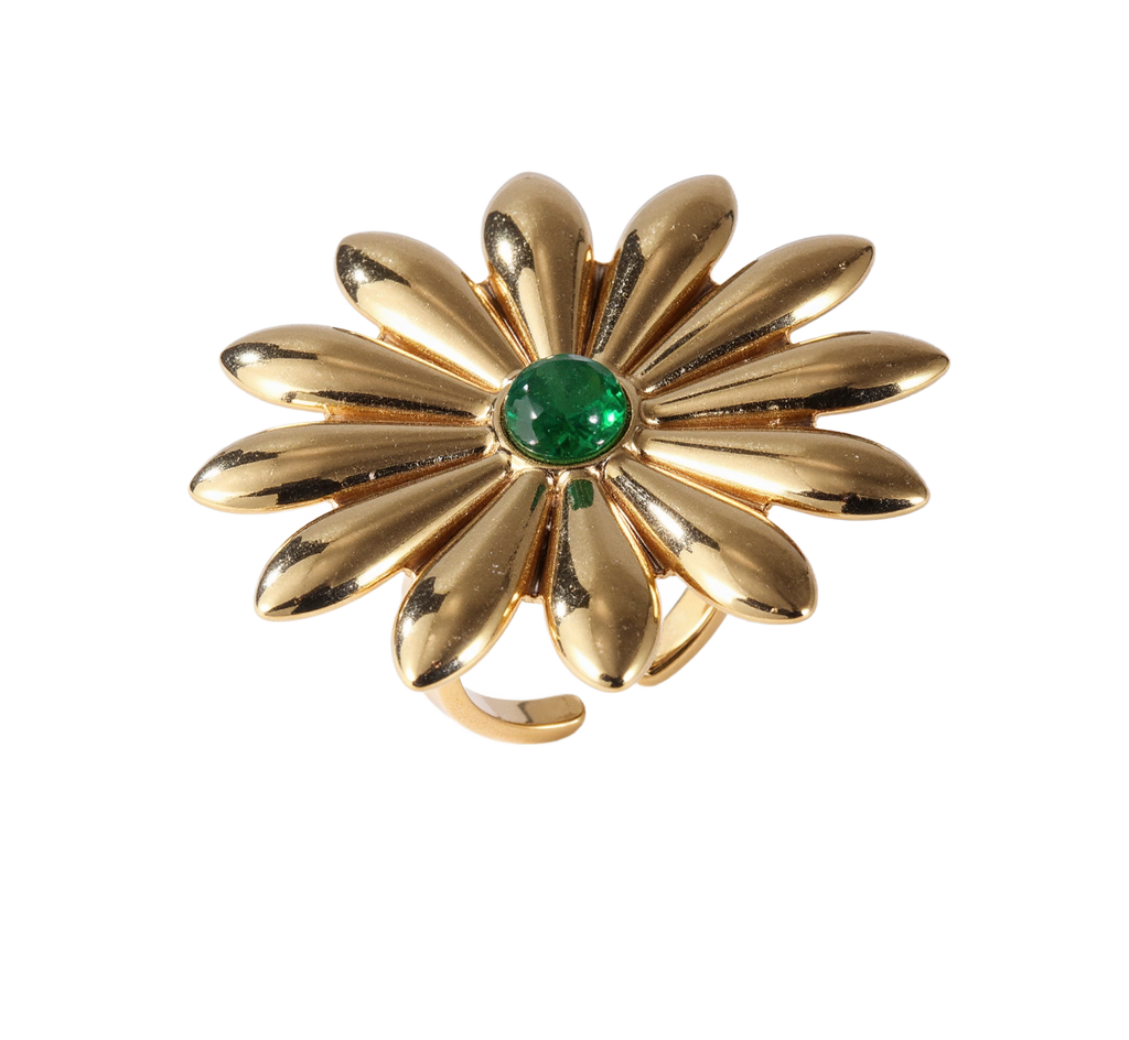 Green Petal Ring - Creative Jewelry for Women | G005546