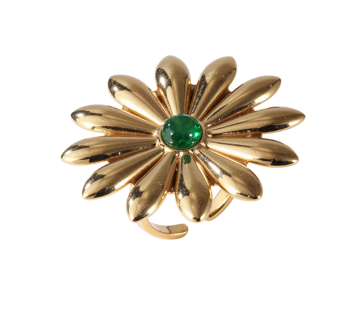 Green Petal Ring - Creative Jewelry for Women | G005546