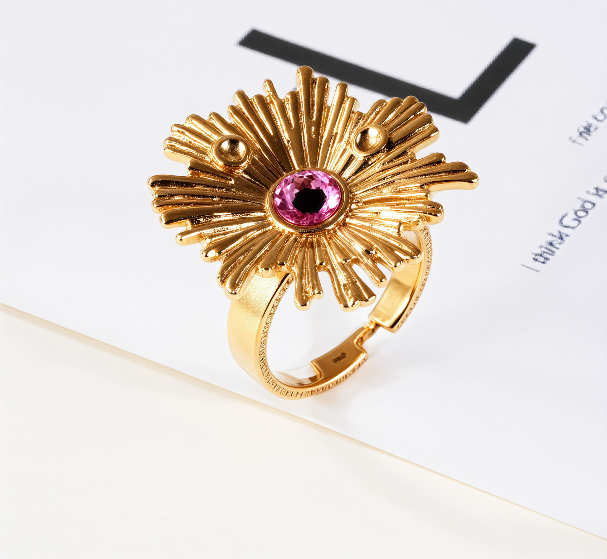 Rhythm of Pink Eye - Creative Graphic Ring for Women | G005598