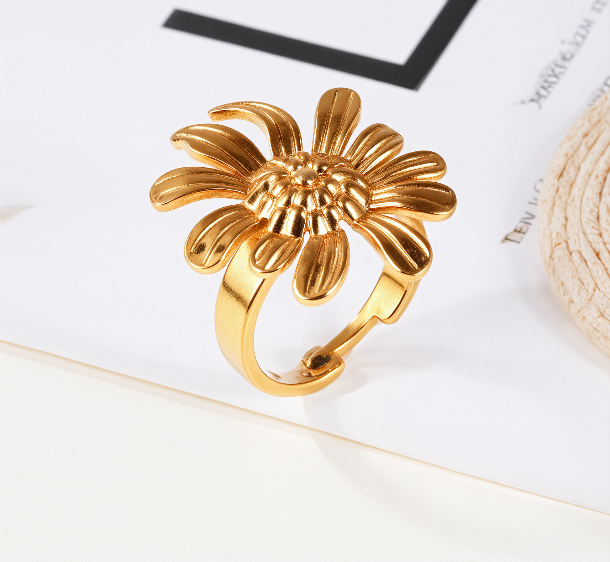 Artistic Chrysanthemum Petal Ring | G005536