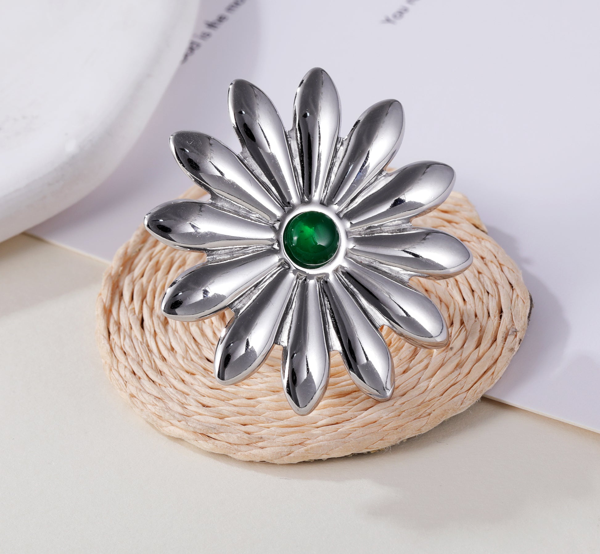 Green Petal Ring - Creative Jewelry for Women | G005546