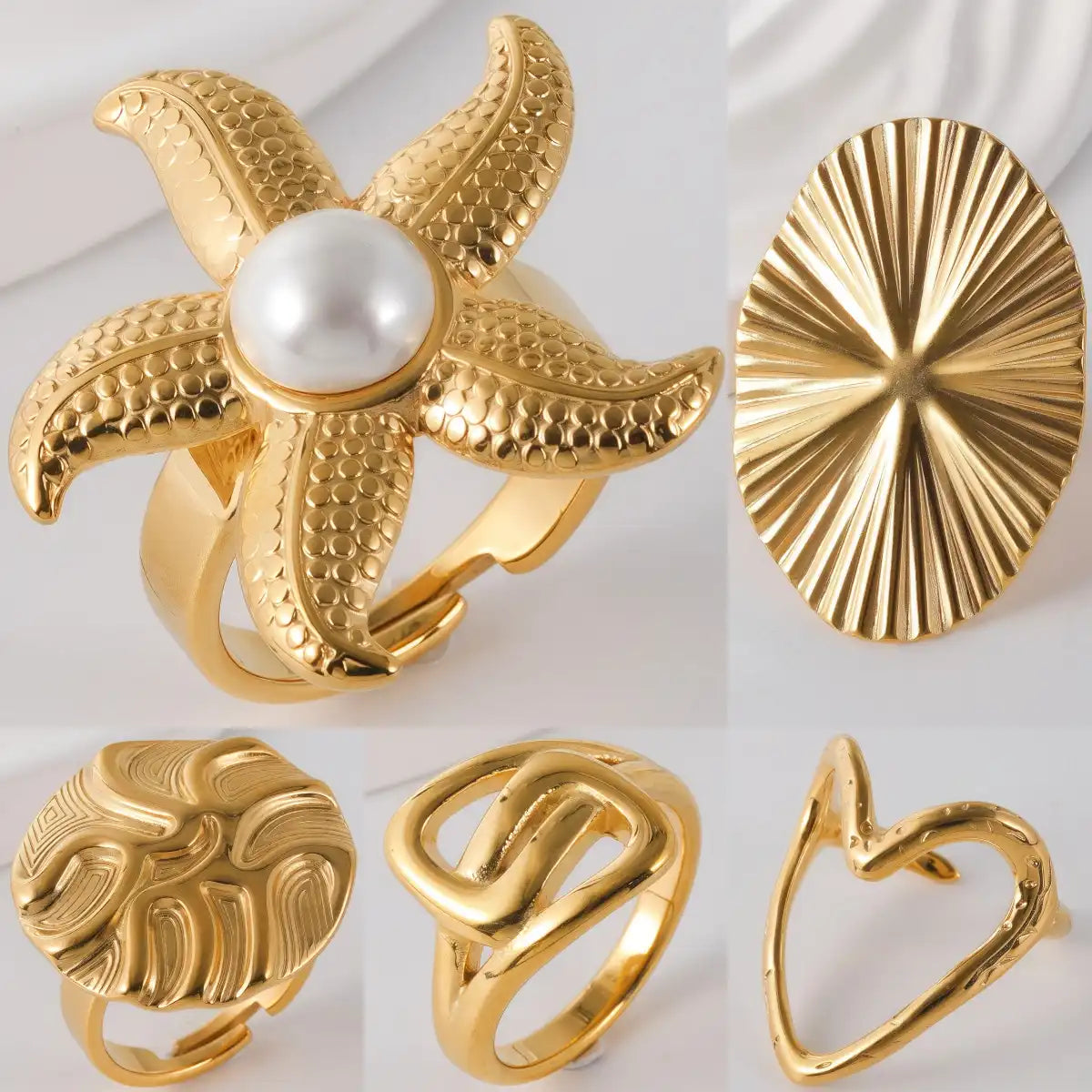 Unique Creative Stainless Steel Elegant & Minimalist Women's Ring