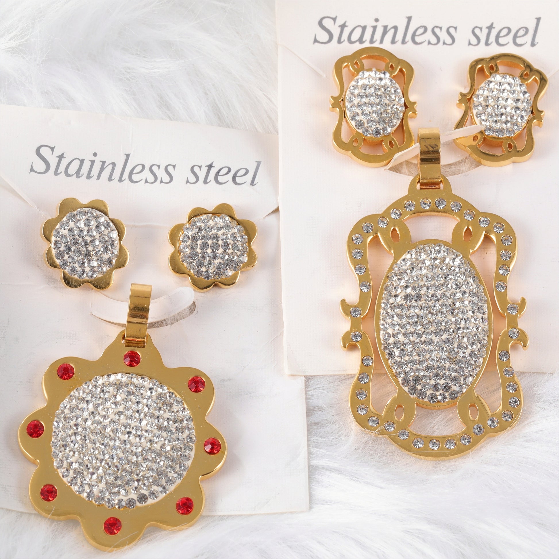 Fashion Earrings and Pendant Set Stainless Steel Jewelry