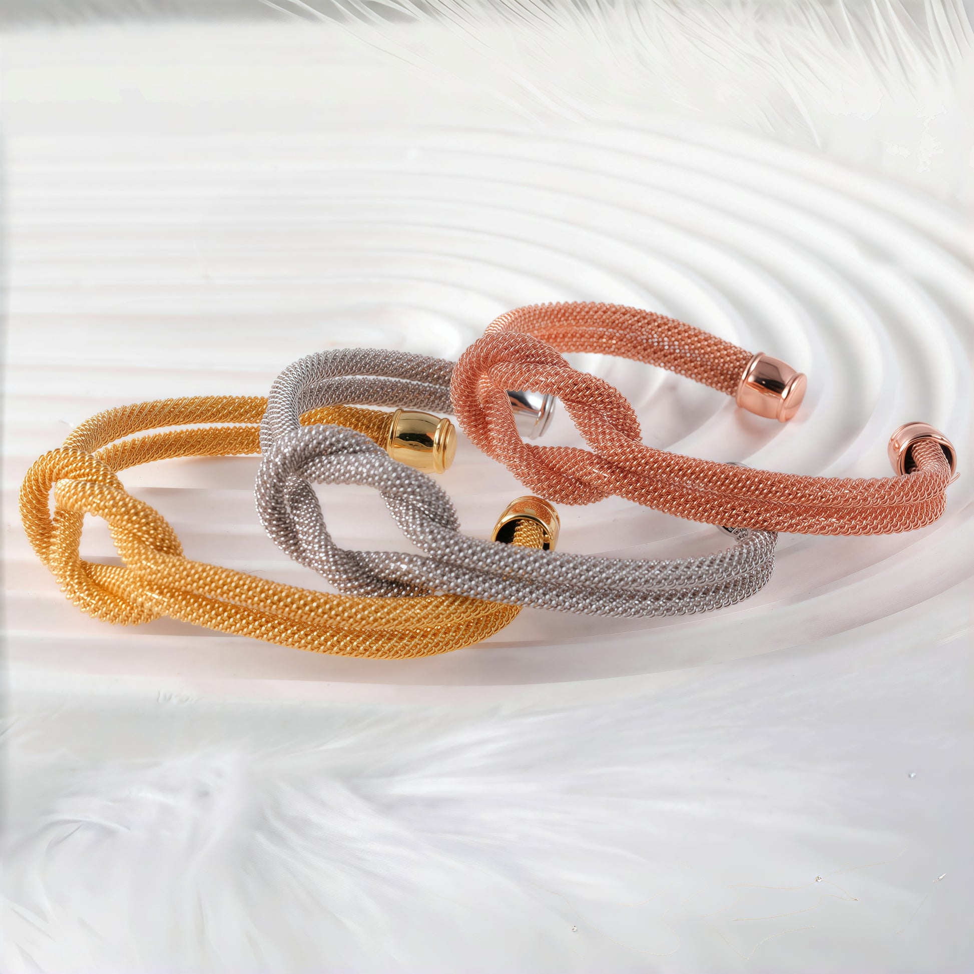 Fashion Stainless Steel Bangle Set Trendy Metal Fashion Accessories