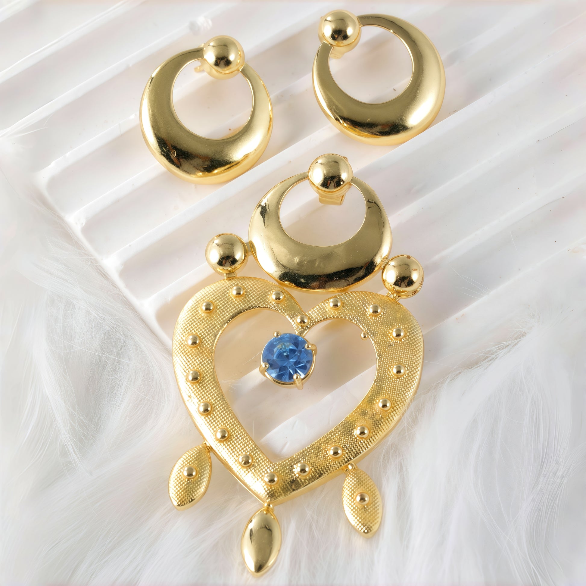 Fashion Earrings and Pendants Set Unsex Design
