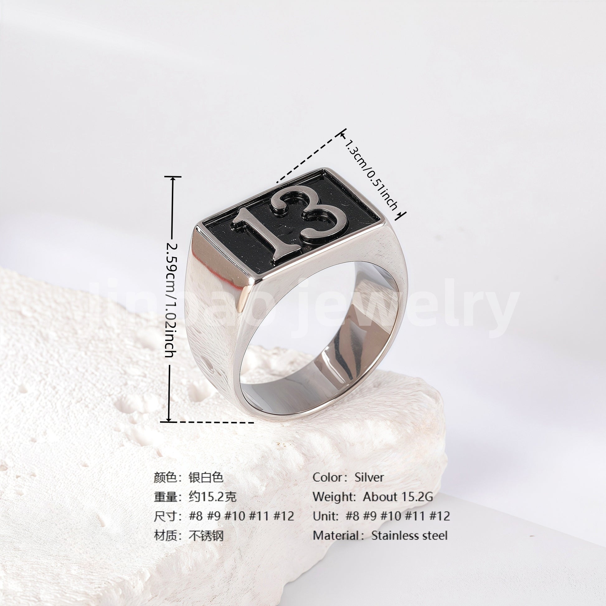 Stainless Steel Titanium Intricate Carvings & Innovative Designs Men's Ring