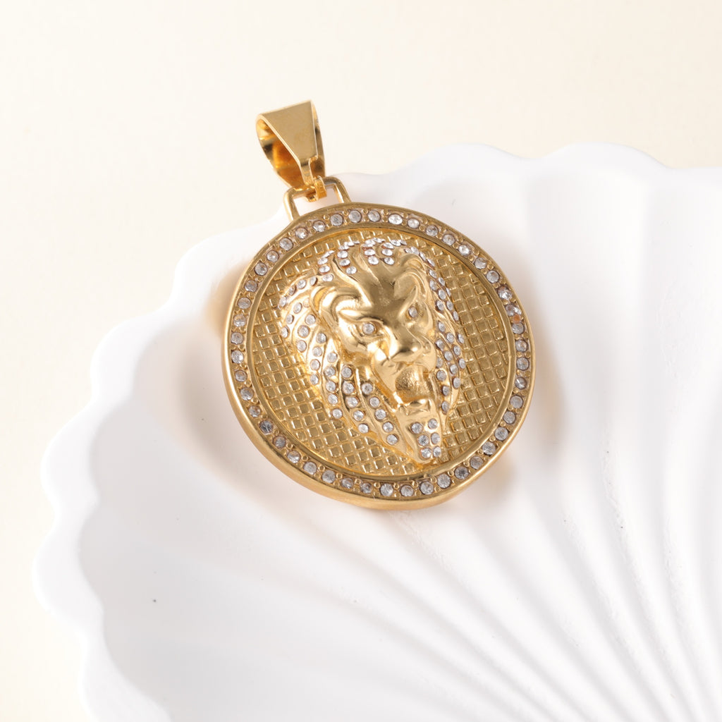 24K gold-plated stainless steel pendant, non-allergenic and non-fading