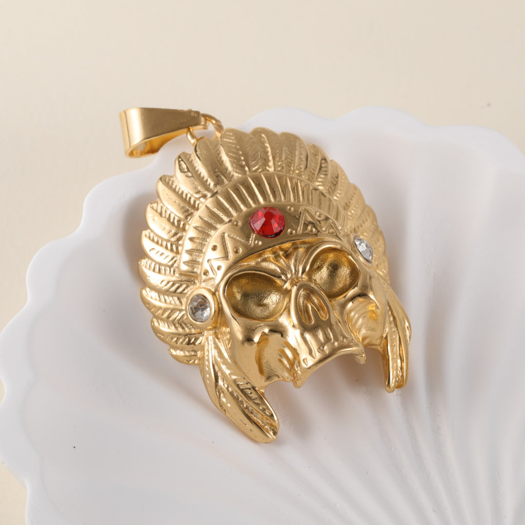 24K gold-plated stainless steel pendant, non-allergenic and non-fading