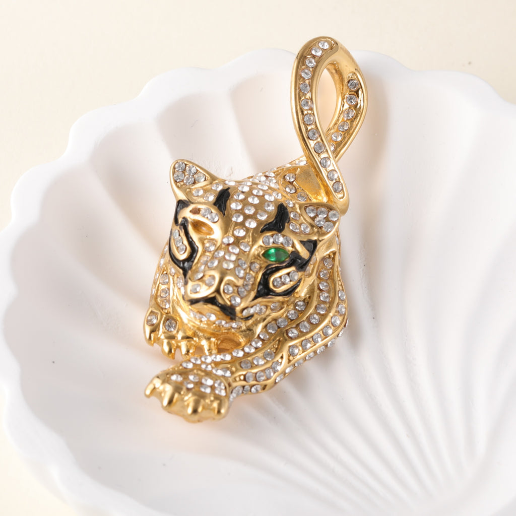 24K gold-plated stainless steel pendant, non-allergenic and non-fading
