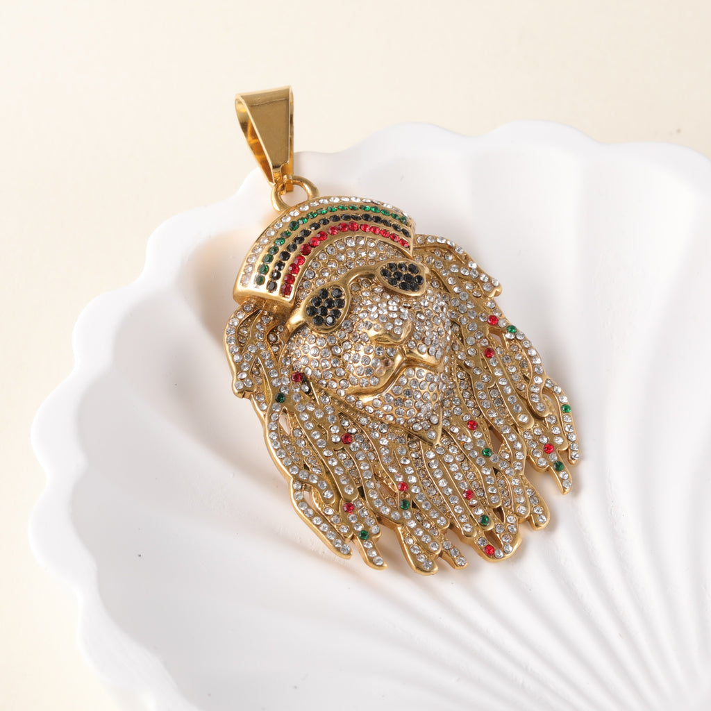 24K gold-plated stainless steel pendant, non-allergenic and non-fading