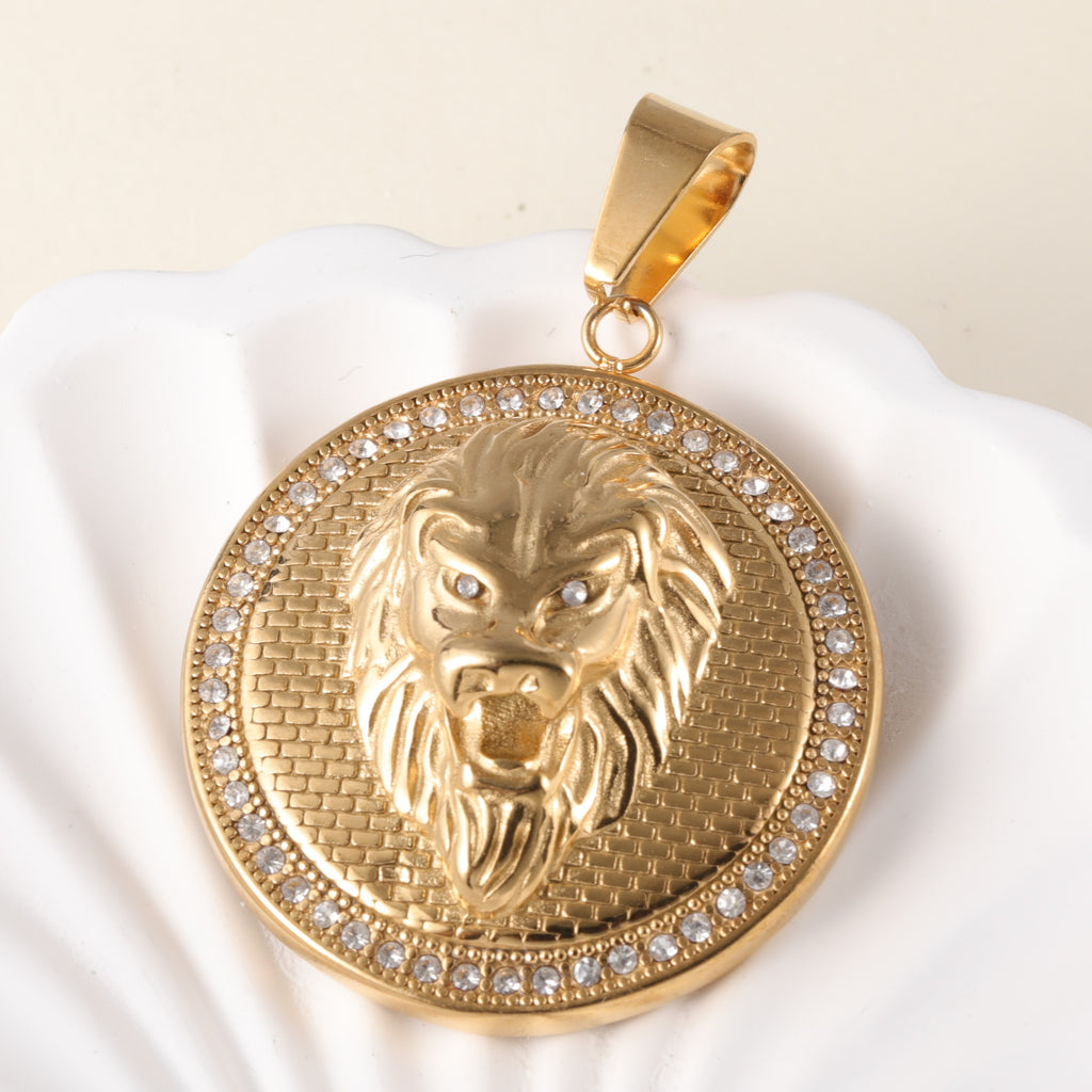 24K gold-plated stainless steel pendant, non-allergenic and non-fading