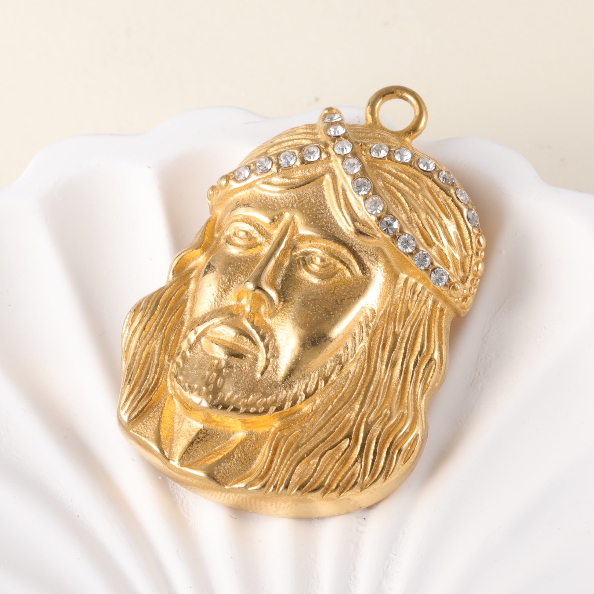 24K gold-plated stainless steel pendant, non-allergenic and non-fading