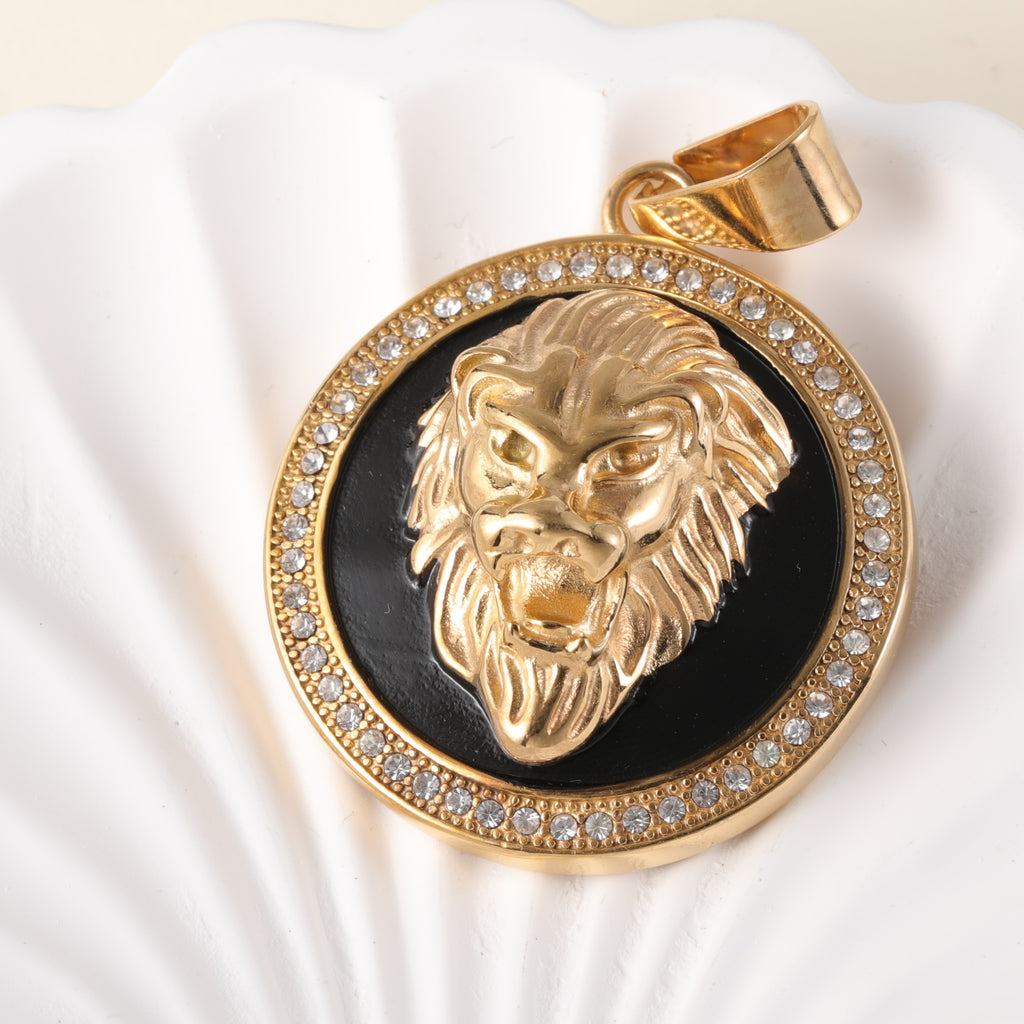 24K gold-plated stainless steel pendant, non-allergenic and non-fading
