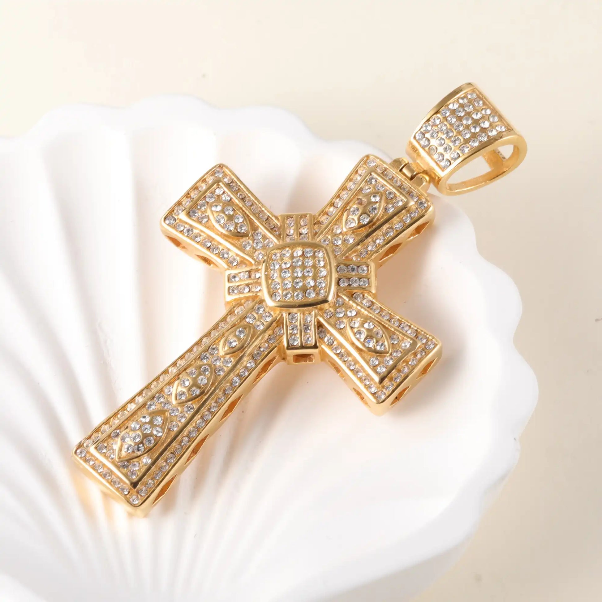 24K gold-plated stainless steel pendant, non-allergenic and non-fading Series One