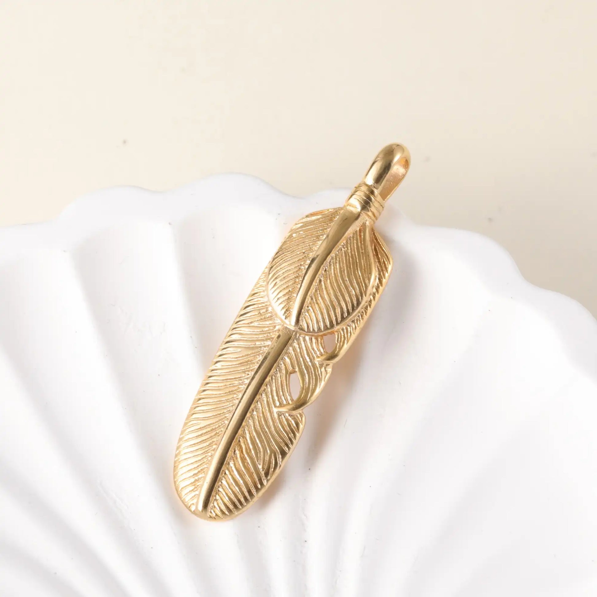 24K gold-plated stainless steel pendant, non-allergenic and non-fading Series One