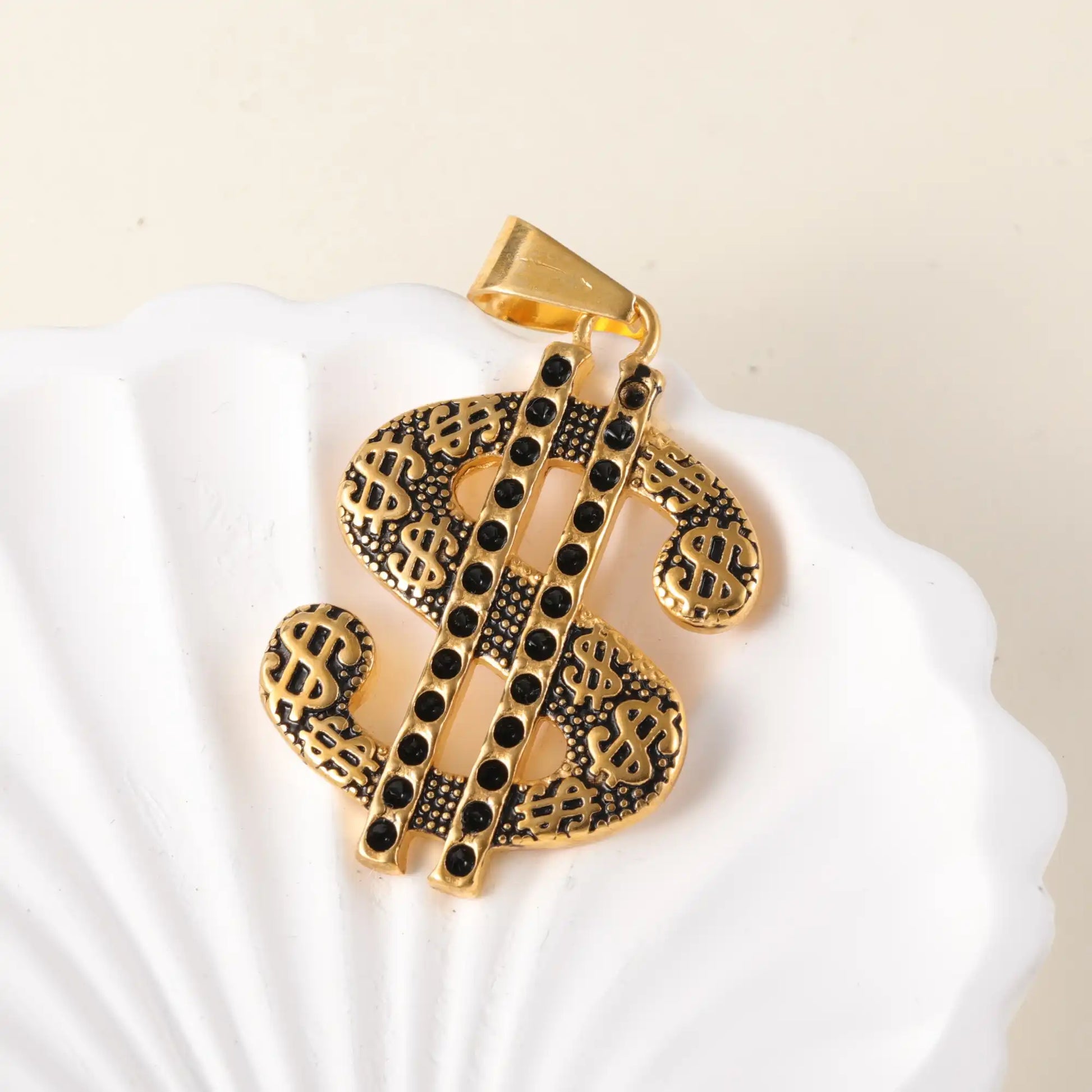 24K gold-plated stainless steel pendant, non-allergenic and non-fading Series One