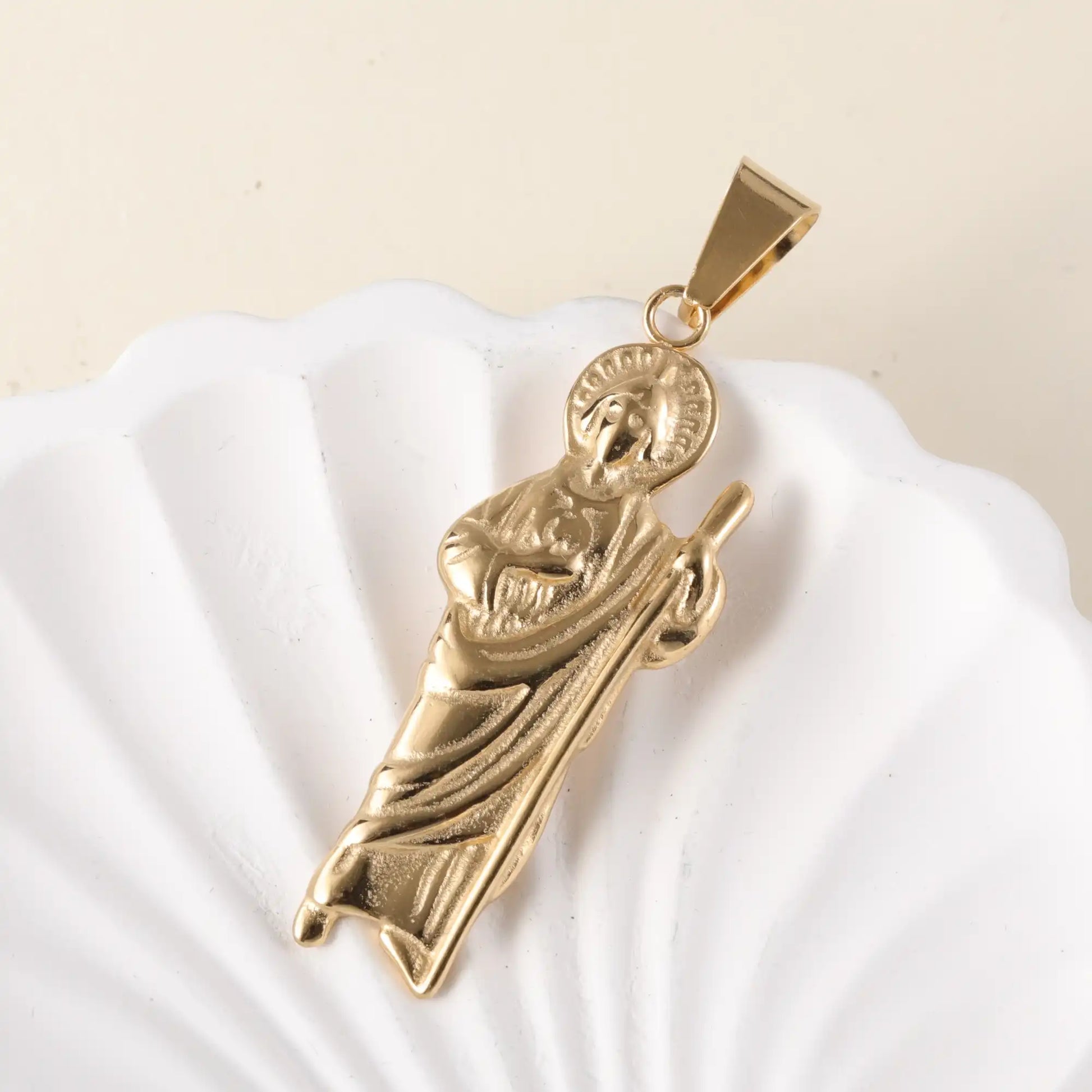 24K gold-plated stainless steel pendant, non-allergenic and non-fading Series One