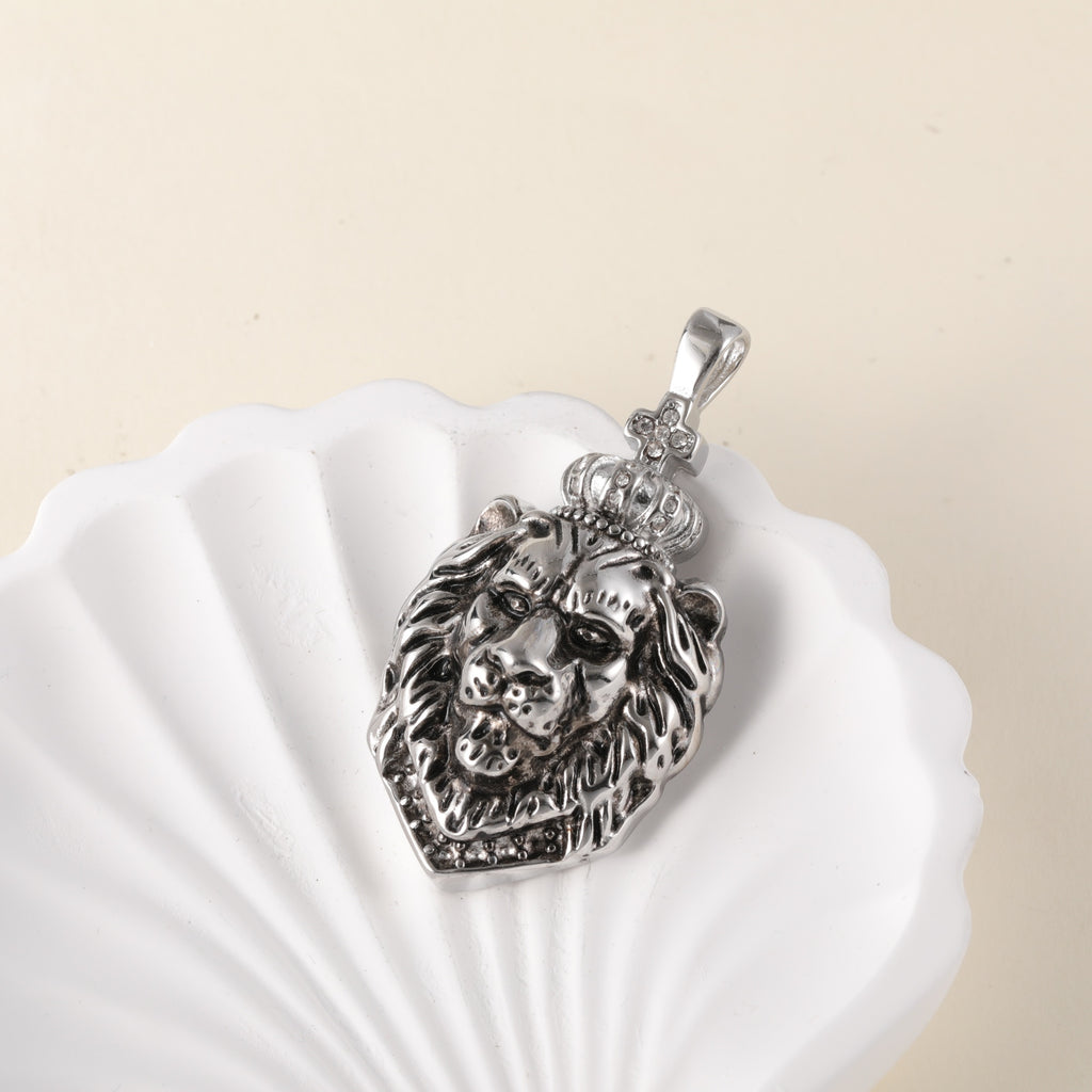 Evil Lion24K gold-plated stainless steel pendant, non-allergenic and non-fading
