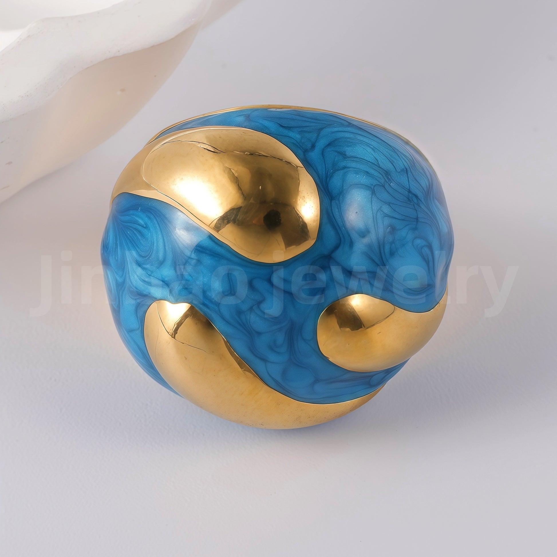 24K Gold-Plated Ceramic Floral  Design Luxury Daily Wear for Women's Ring