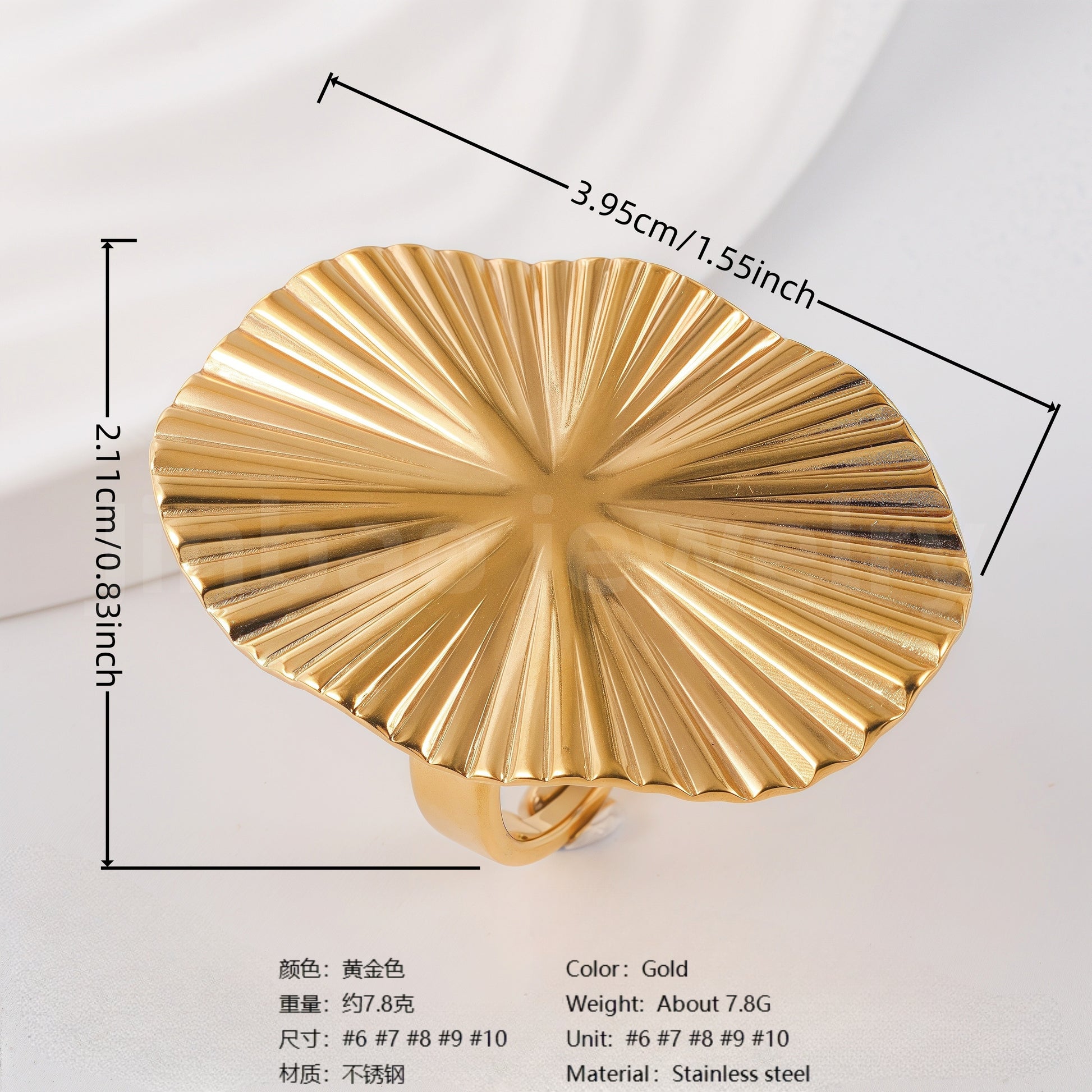 Unique Creative Stainless Steel Elegant & Minimalist Women's Ring