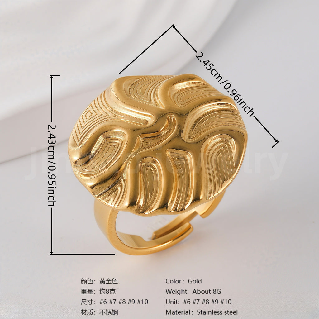 Unique Creative Stainless Steel Elegant & Minimalist Women's Ring