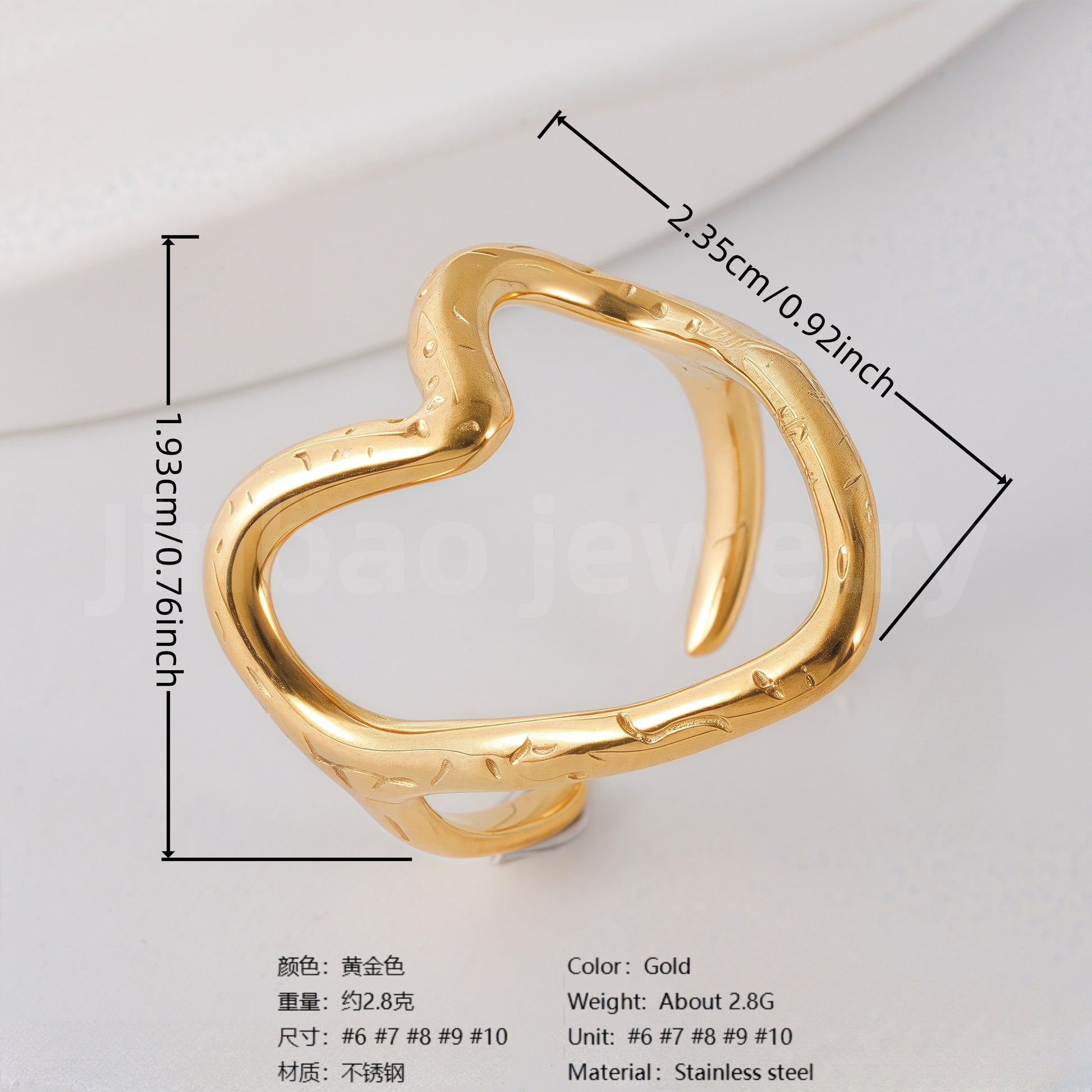 Unique Creative Stainless Steel Elegant & Minimalist Women's Ring
