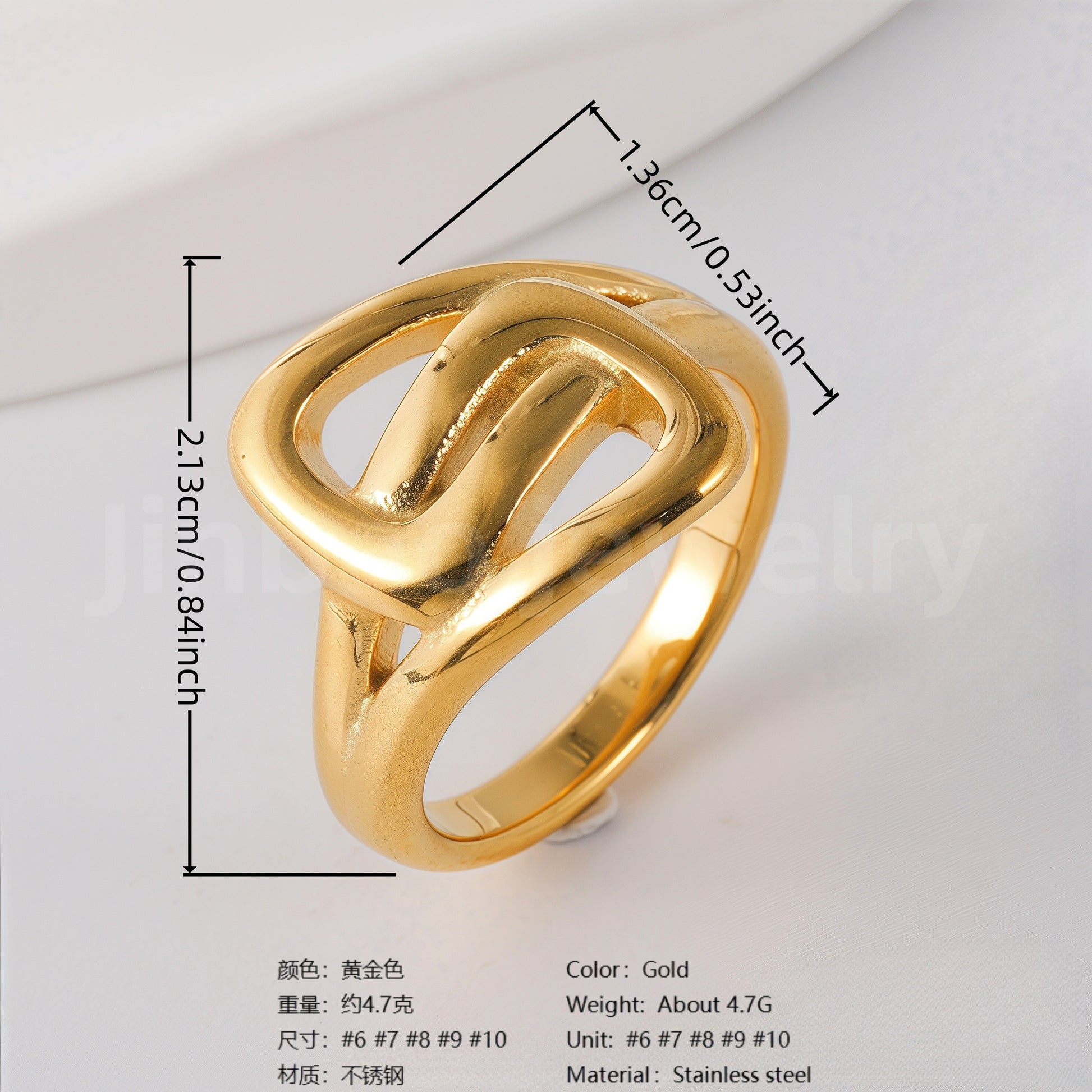 Unique Creative Stainless Steel Elegant & Minimalist Women's Ring