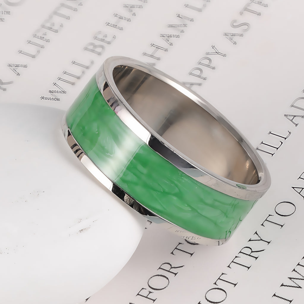 Simple Design Drip Resin Stainless Steel Ring Unisex Ring丨C7482