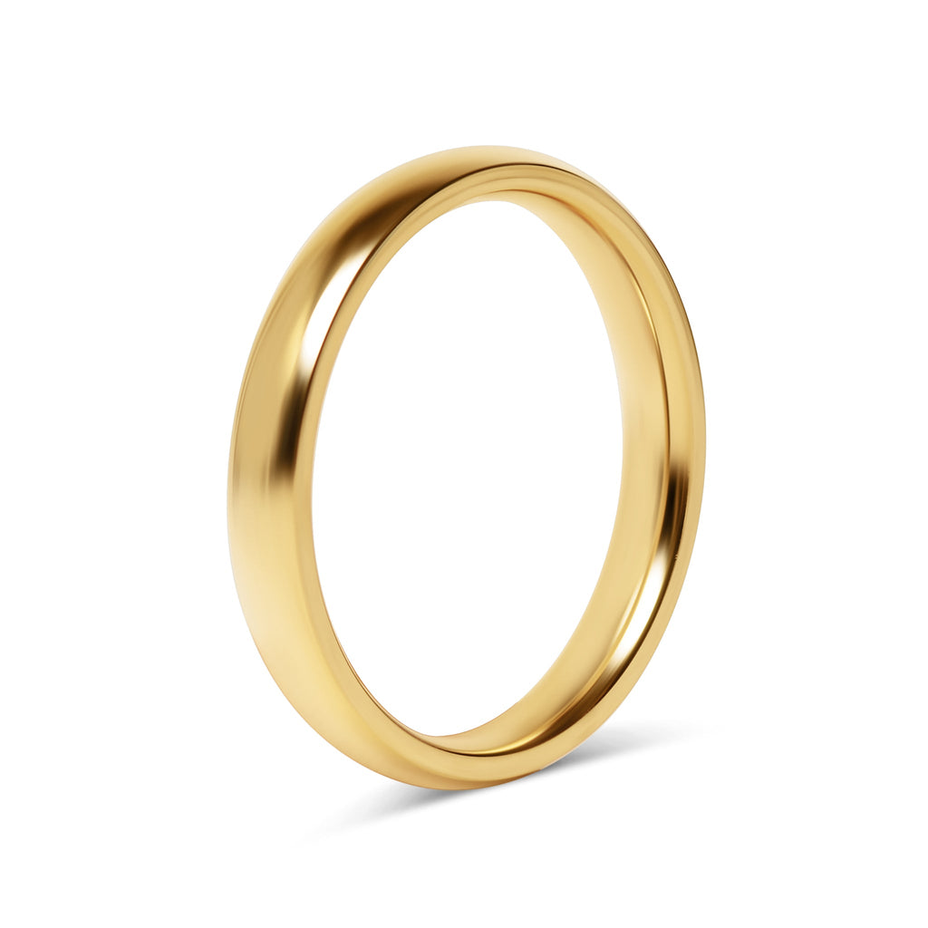 24K Gold PVD Stainless Steel Simple Ring