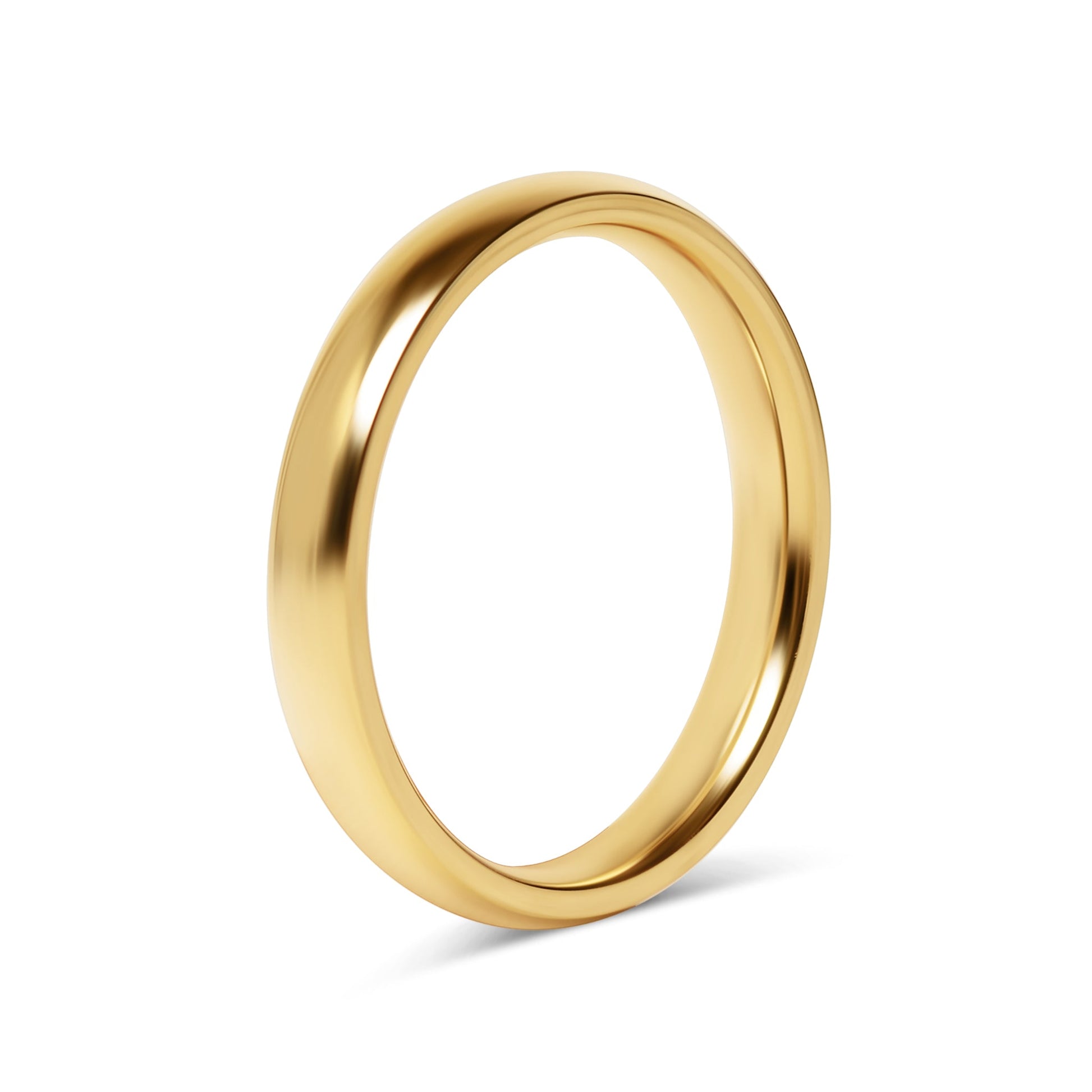 24K Gold PVD Stainless Steel Simple Ring