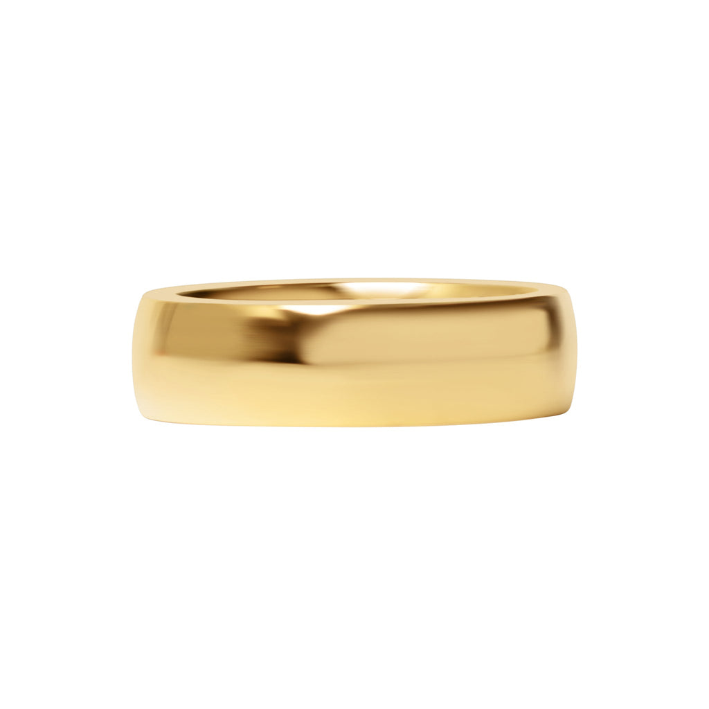 24K Gold PVD Stainless Steel Simple Ring