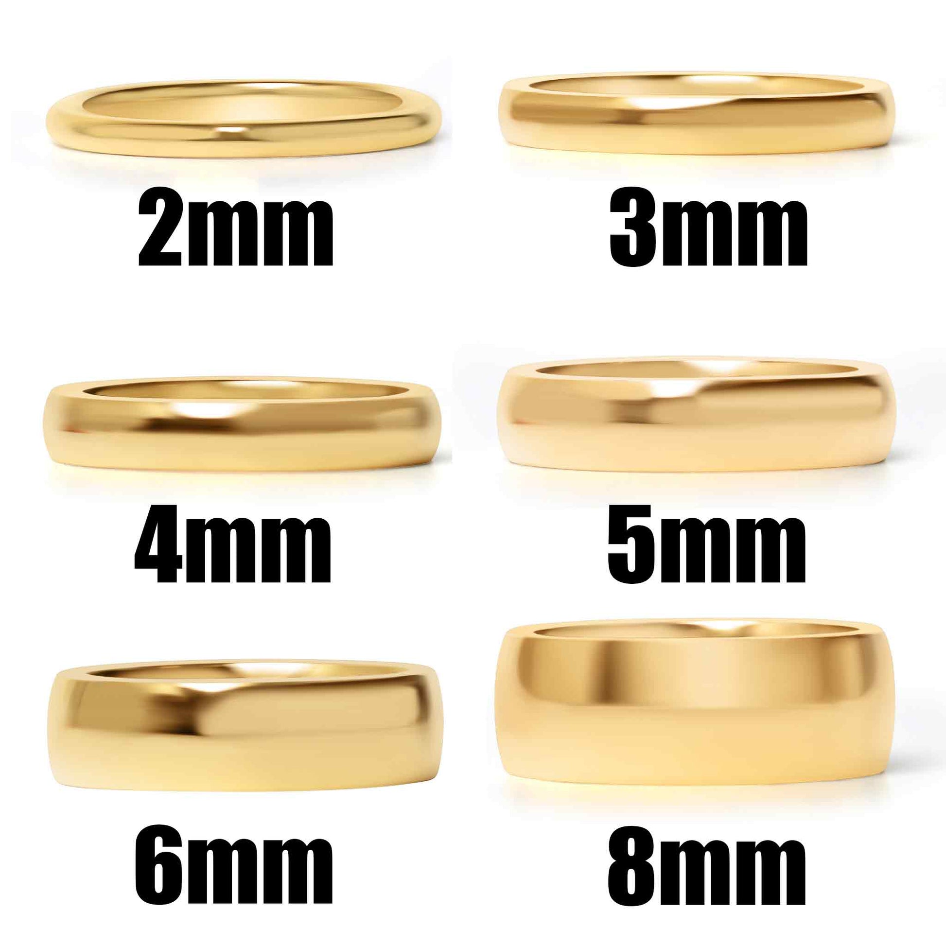24K Gold PVD Stainless Steel Simple Ring