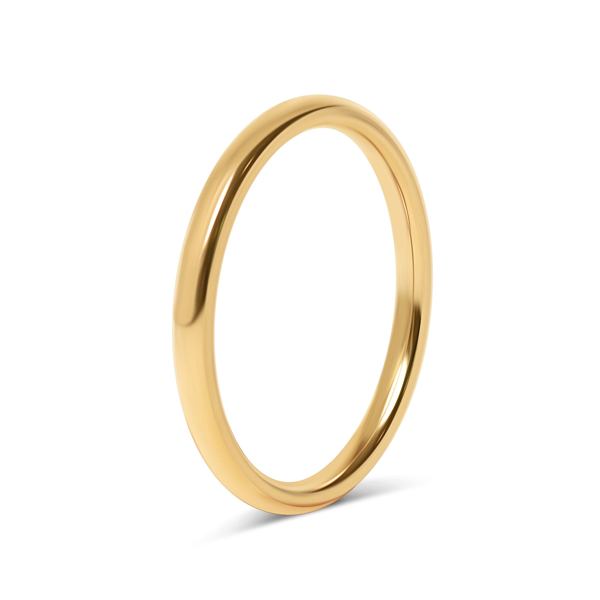 24K Gold PVD Stainless Steel Simple Ring