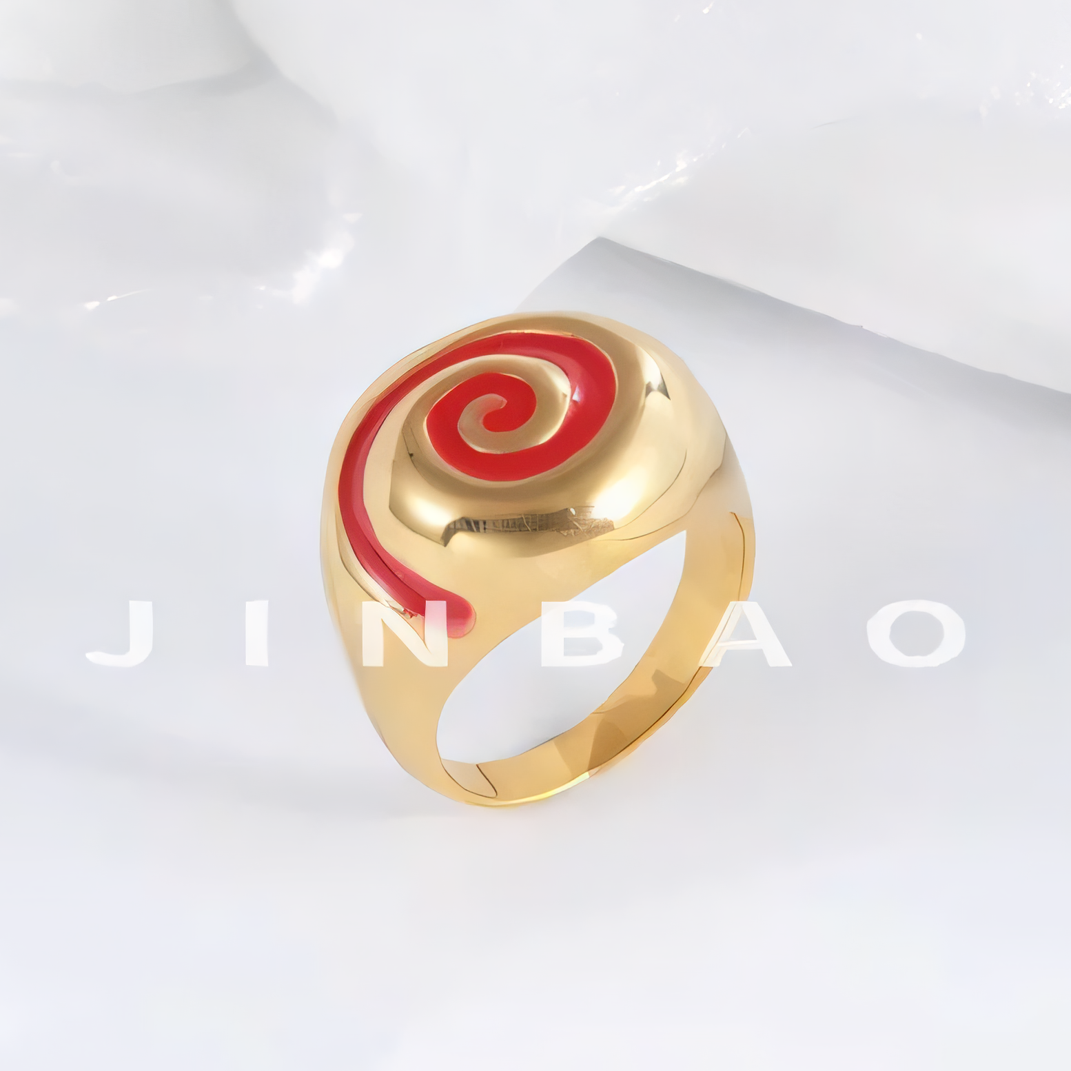 24k gold plated stainless steel ring for women simple style female ring