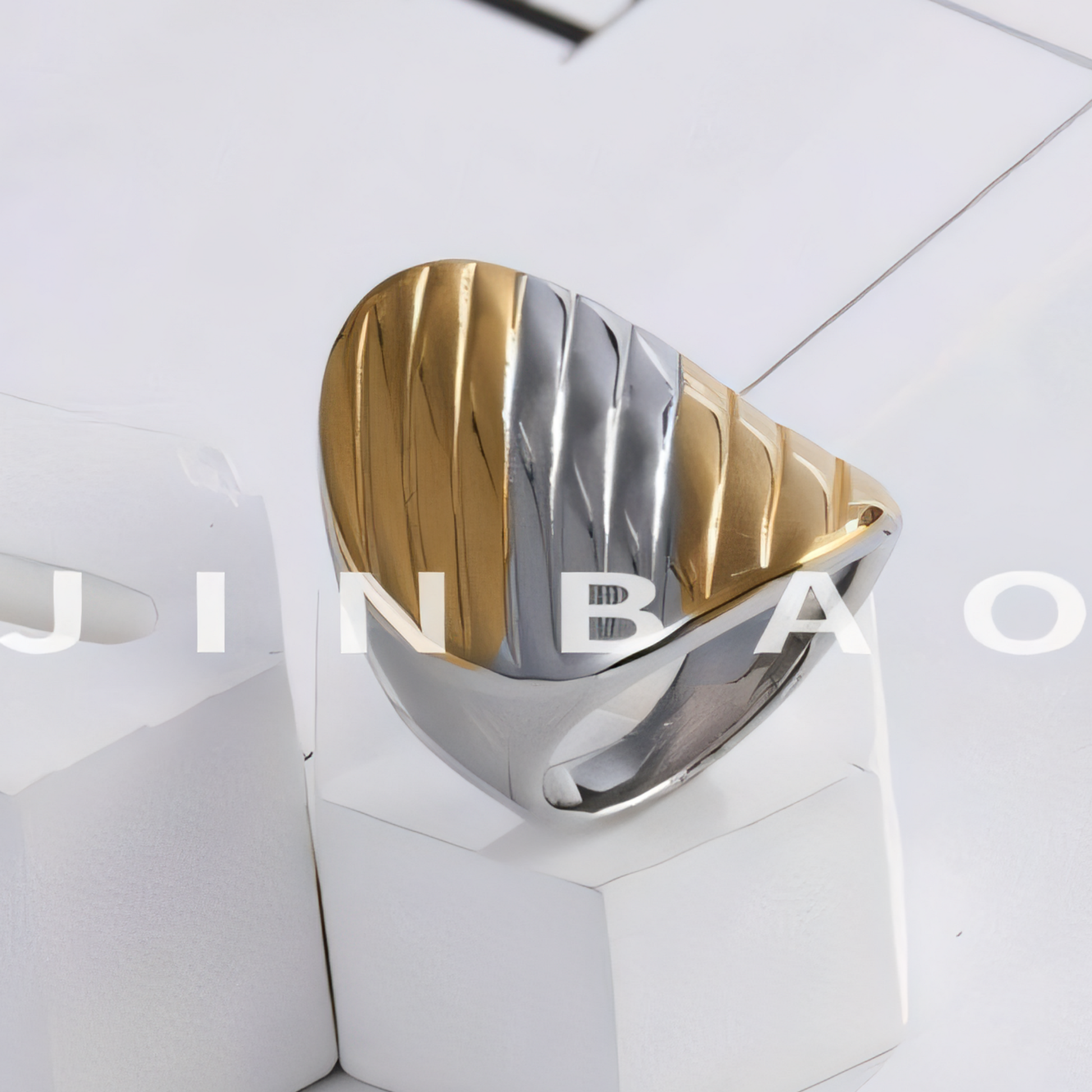 Stainless Steel Striped Ring Minimalist Stylish Design Women Ring | G002899