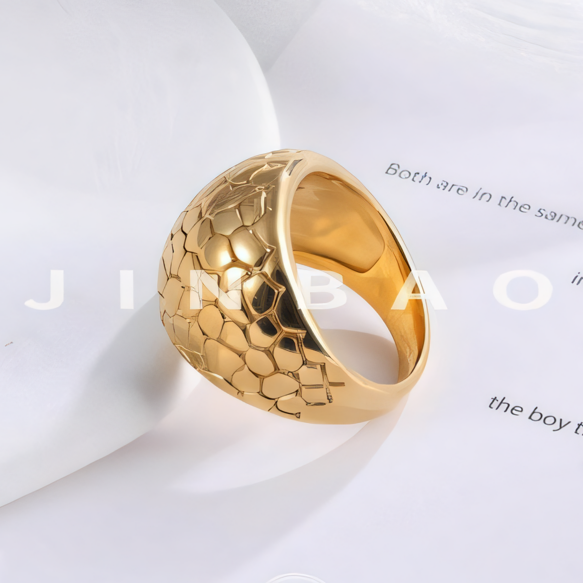 Exquisite Honeycomb Pattern Stainless Steel Ring Modern Simple Style Women Ring | ML054
