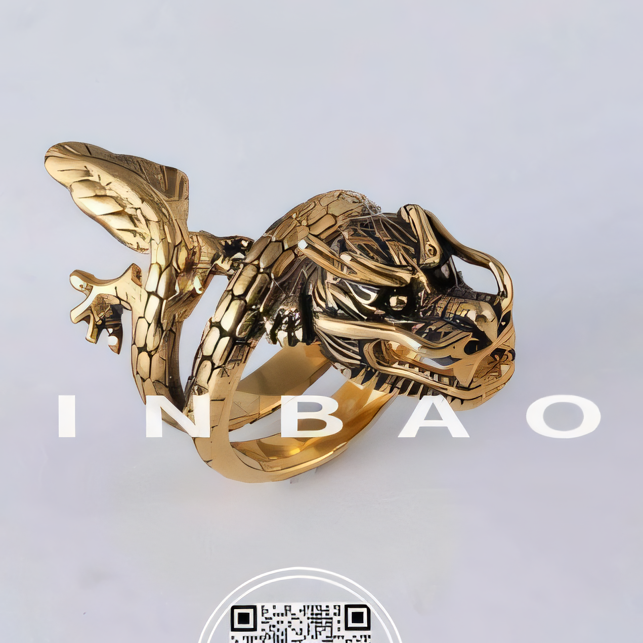 Bold Dragon Design Ring Men's Stainless Steel Ring | DZ1016