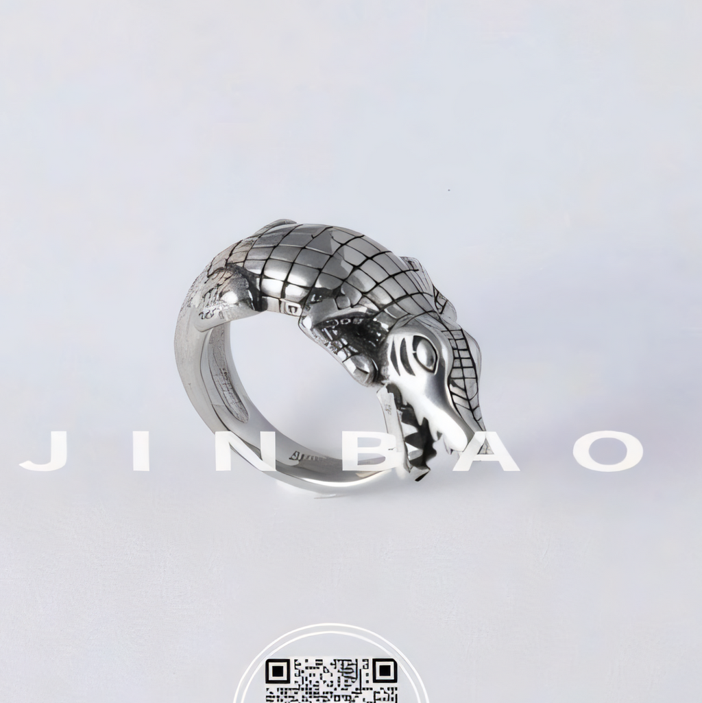 Classic Crocodile Head Stainless Steel Ring for Men | DZ24